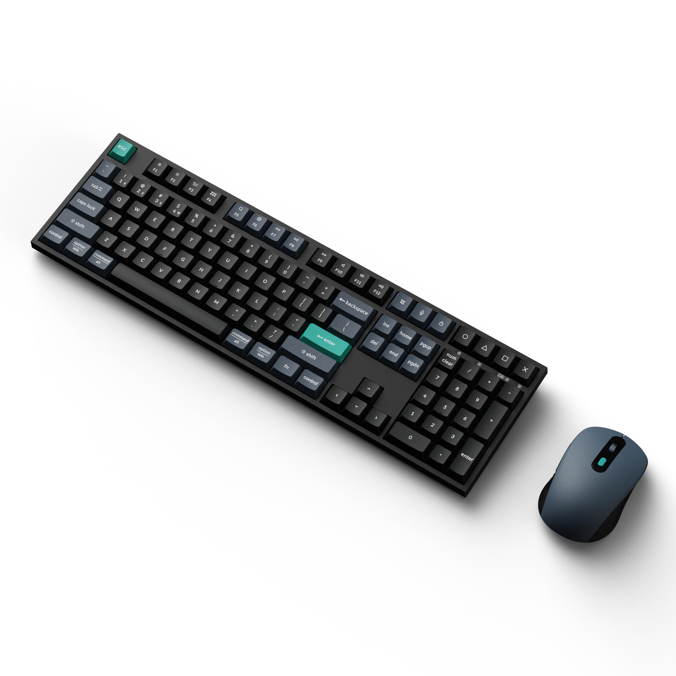 Комплект клавиатура и мишка Keychron B36 Deep Black и BM25 Wireless/BT/Wired Combo - TKL 2