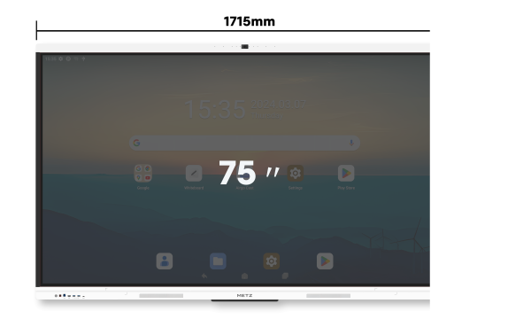 METZ Интерактивен тъч дисплей с вградена камера 75SG1 75" 2