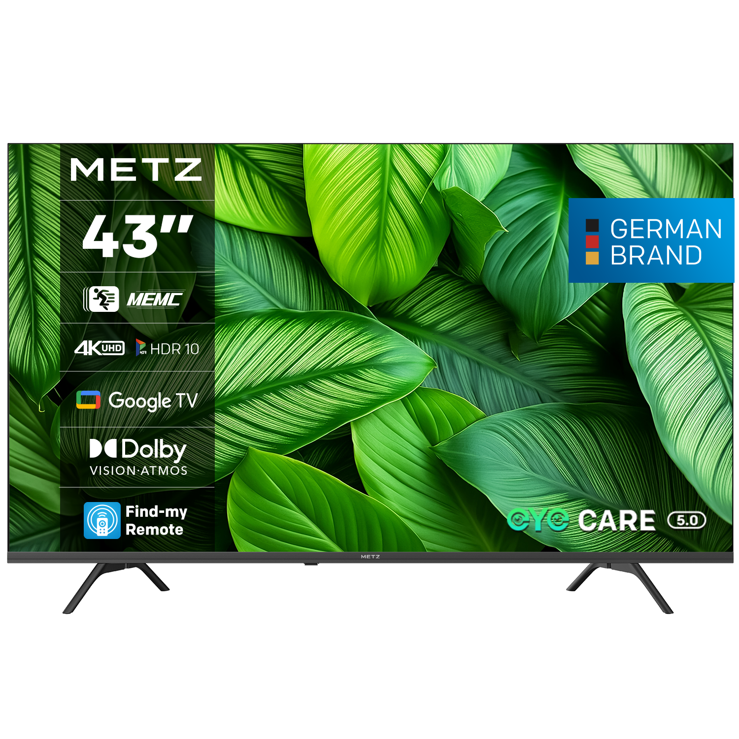 METZ Телевизор 43" 43MUF7000Z UHD LED SMART TV, 4K, Google TV, Клас F 2