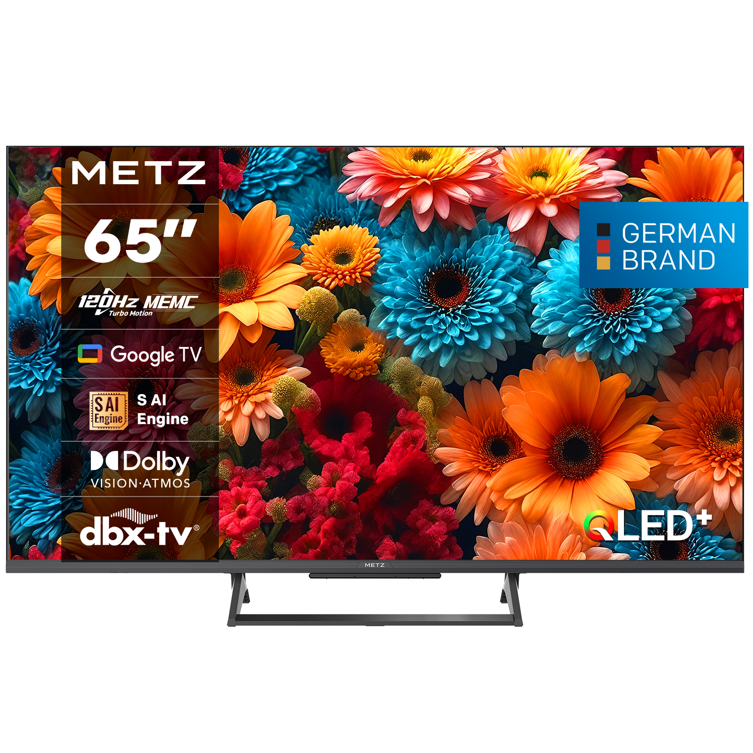 METZ Телевизор 65" 65MQF7500Z, QLED+, 4K, Google TV, 120Hz 1