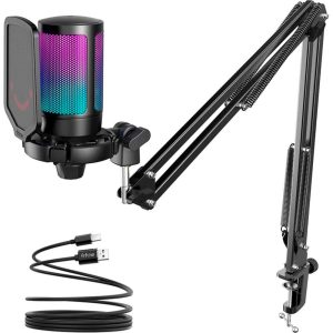 Микрофон със стойка FIFINE A6T RGB - Black 1