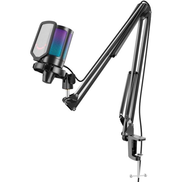 Микрофон със стойка FIFINE A6T RGB - Black 2