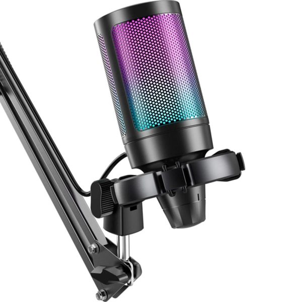 Микрофон със стойка FIFINE A6T RGB - Black 4
