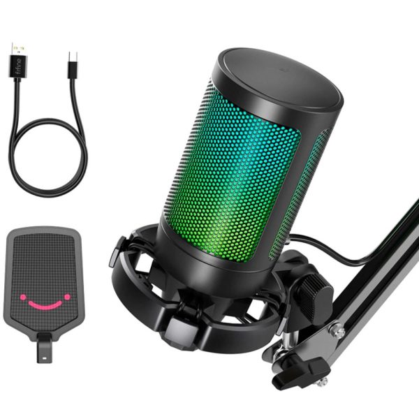 Микрофон със стойка FIFINE A6T RGB - Black 5