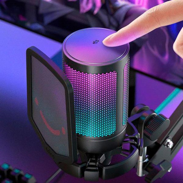 Микрофон със стойка FIFINE A6T RGB - Black 7
