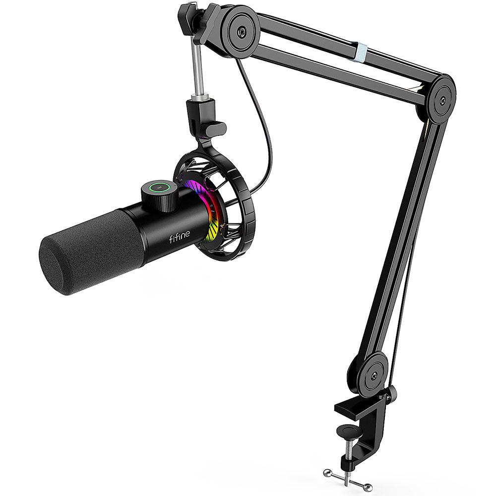 Микрофон със стойка FIFINE T658 Dynamic RGB - Black 2