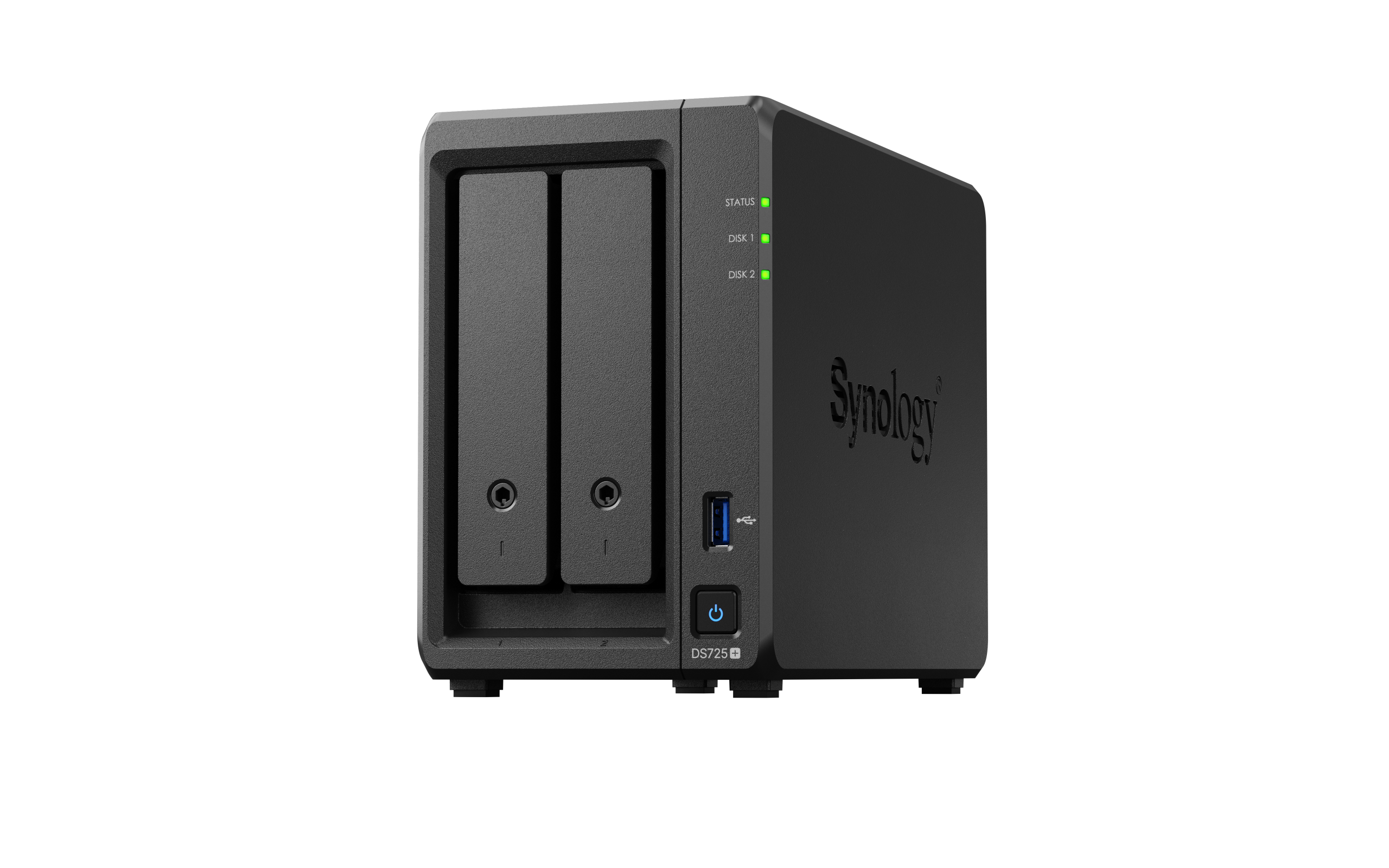 Мрежов сторидж NAS Synology DS725+, за 2 диска 3.5"/2.5", 2 x M.2 NVMe 4