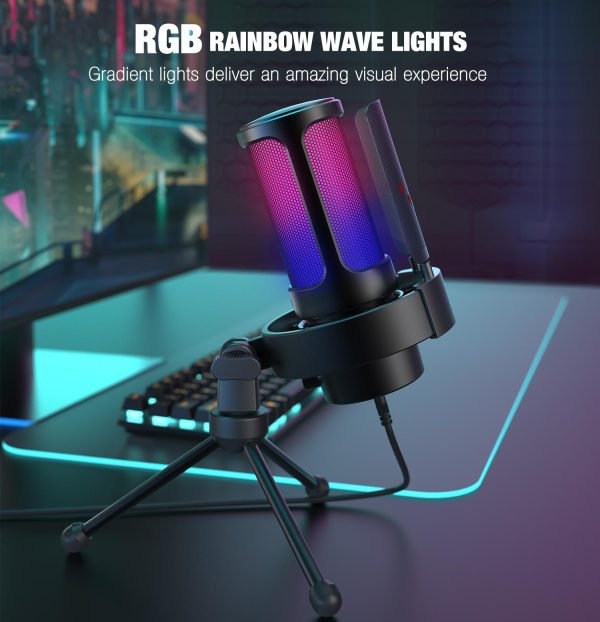 Настолен микрофон FIFINE A8V RGB - Black 5