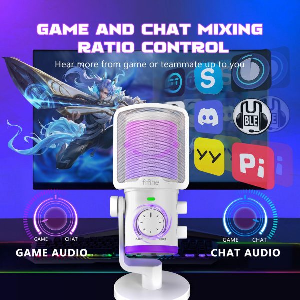 Настолен микрофон FIFINE AM6 RGB - White 4