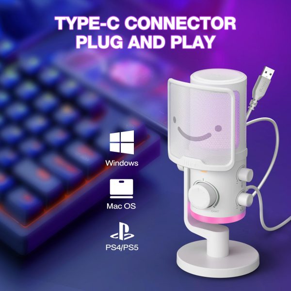 Настолен микрофон FIFINE AM6 RGB - White 5