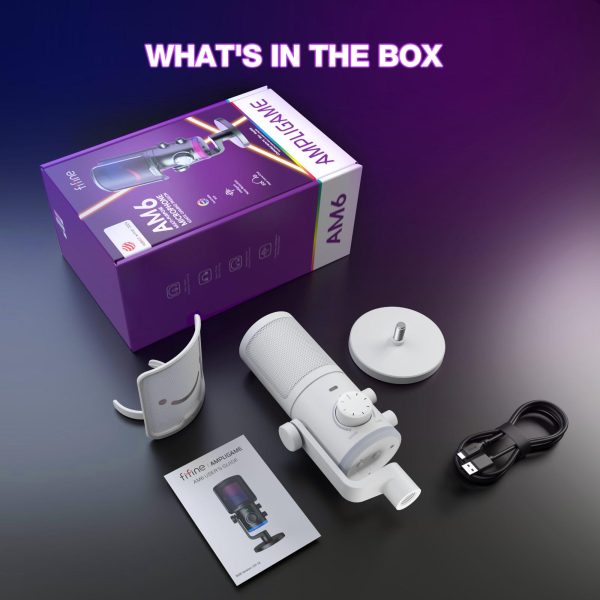 Настолен микрофон FIFINE AM6 RGB - White 6