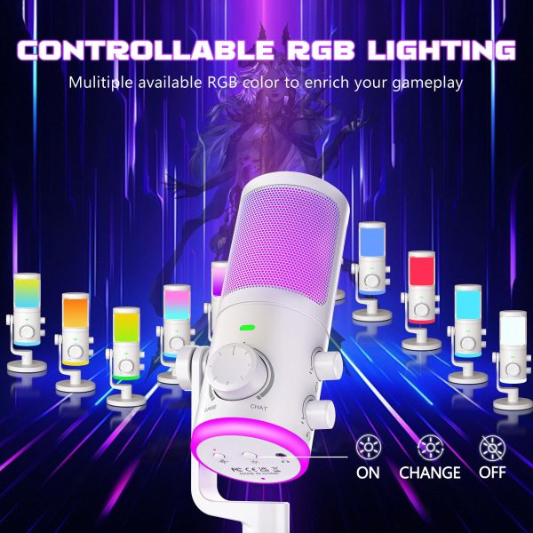Настолен микрофон FIFINE AM6 RGB - White 9