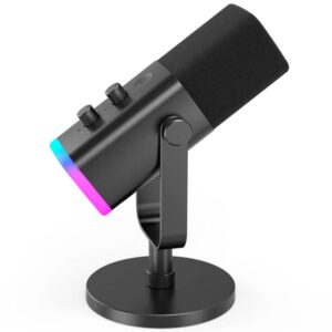 Настолен микрофон FIFINE AM8 Dynamic RGB XLR/USB- Black 1