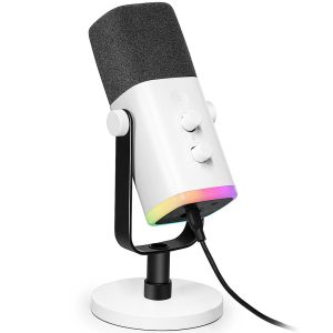 Настолен микрофон FIFINE AM8 Dynamic RGB XLR/USB - White 1