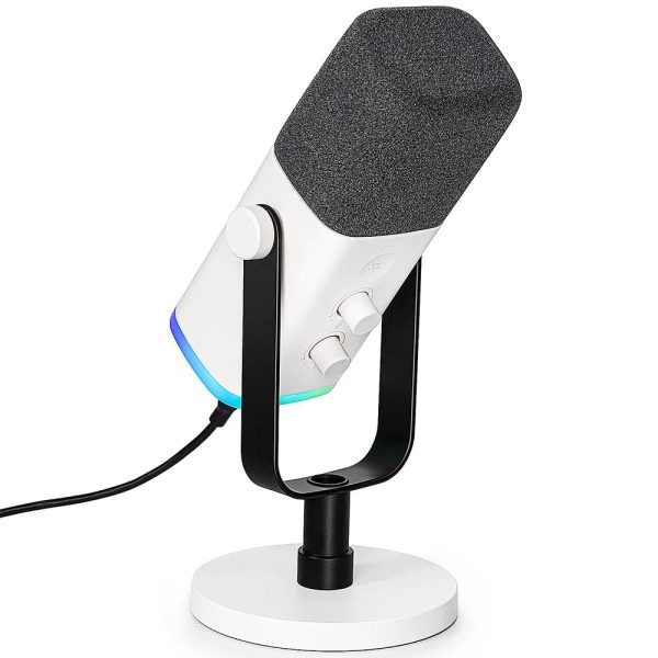 Настолен микрофон FIFINE AM8 Dynamic RGB XLR/USB - White 2