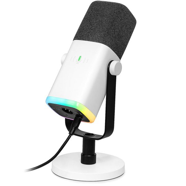 Настолен микрофон FIFINE AM8 Dynamic RGB XLR/USB - White 3