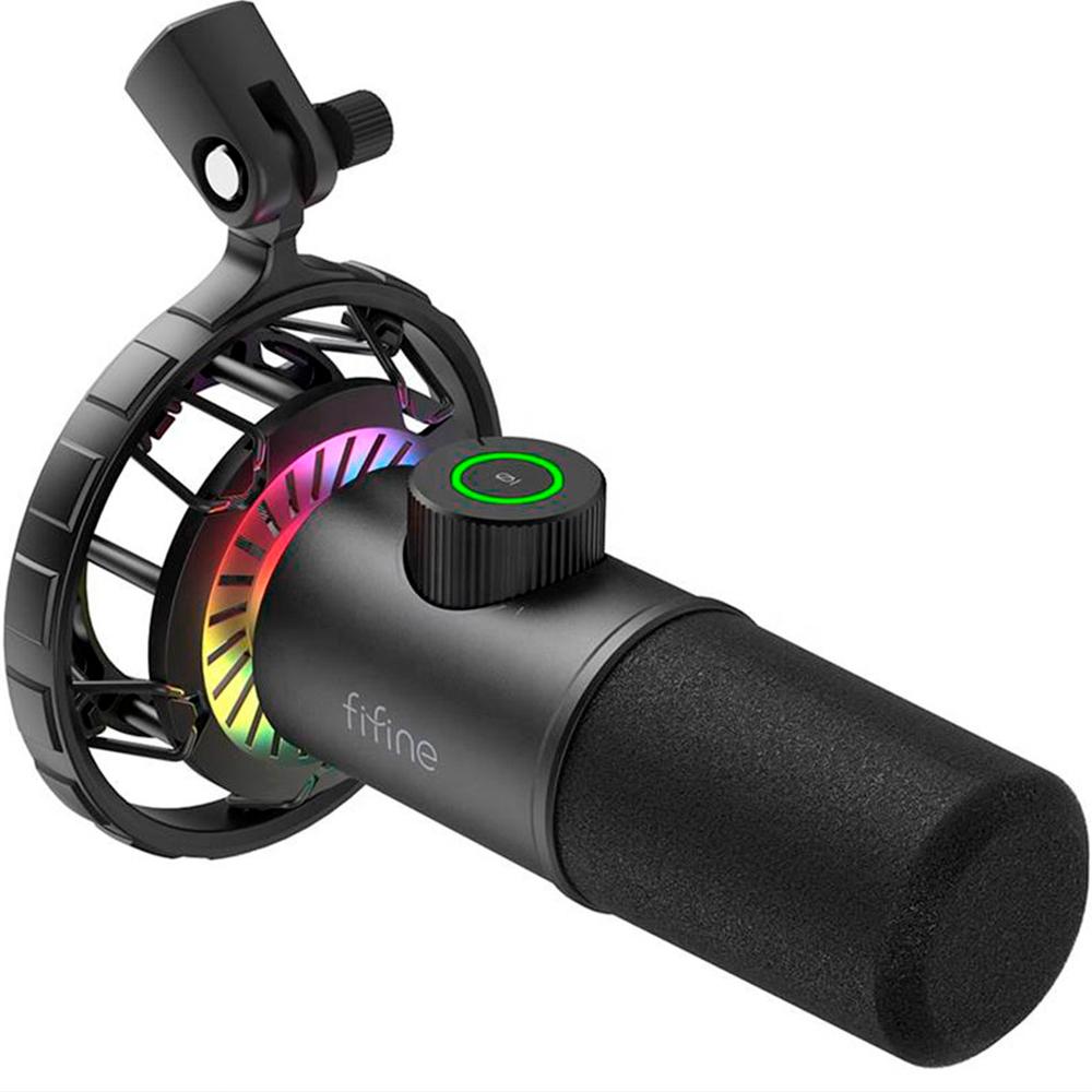 Настолен микрофон FIFINE K658 Dynamic RGB - Black 2