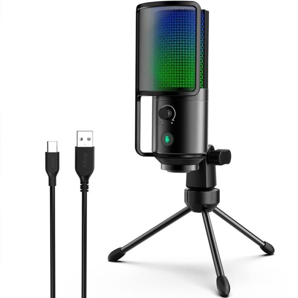 Настолен микрофон FIFINE K669 PRO2 RGB - Black 1