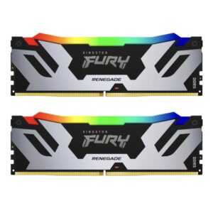 Памет Kingston Fury Renegade Silver/Black RGB 64GB(2x32GB) DDR5 6400MHz CL32 - KF564C32RSAK2-64 1