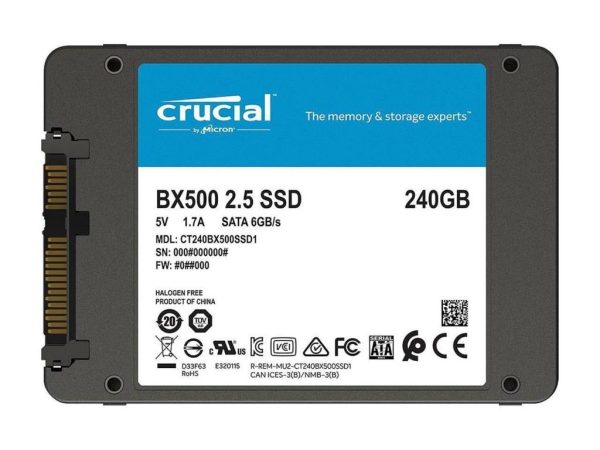SSD Crucial BX500 240GB 3D NAND 2.5 inch 3