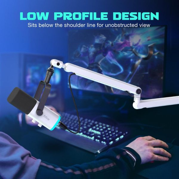 Стойка за микрофон FIFINE BM88 White High End Boom Arm Stand 9