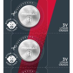 Бутонна батерия DURACELL PROCELL CR2025, 3V, 5 бр. в блистер, Литиева, /цена за 1 батерия/ 1