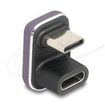 Delock Адаптер USB-C мъжко към женско USB-C, под  180° ,  40 Gbps PD 3.1 240 W ,  U-образен 8K 60 Hz metal 1