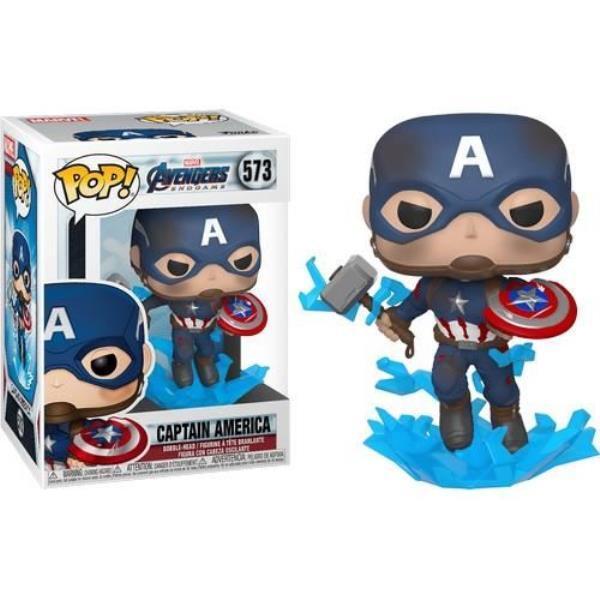 Фигурка Funko Pop! Marvel: Avengers Endgame - Captain America With Broken Shield & Mjolnir #573 2