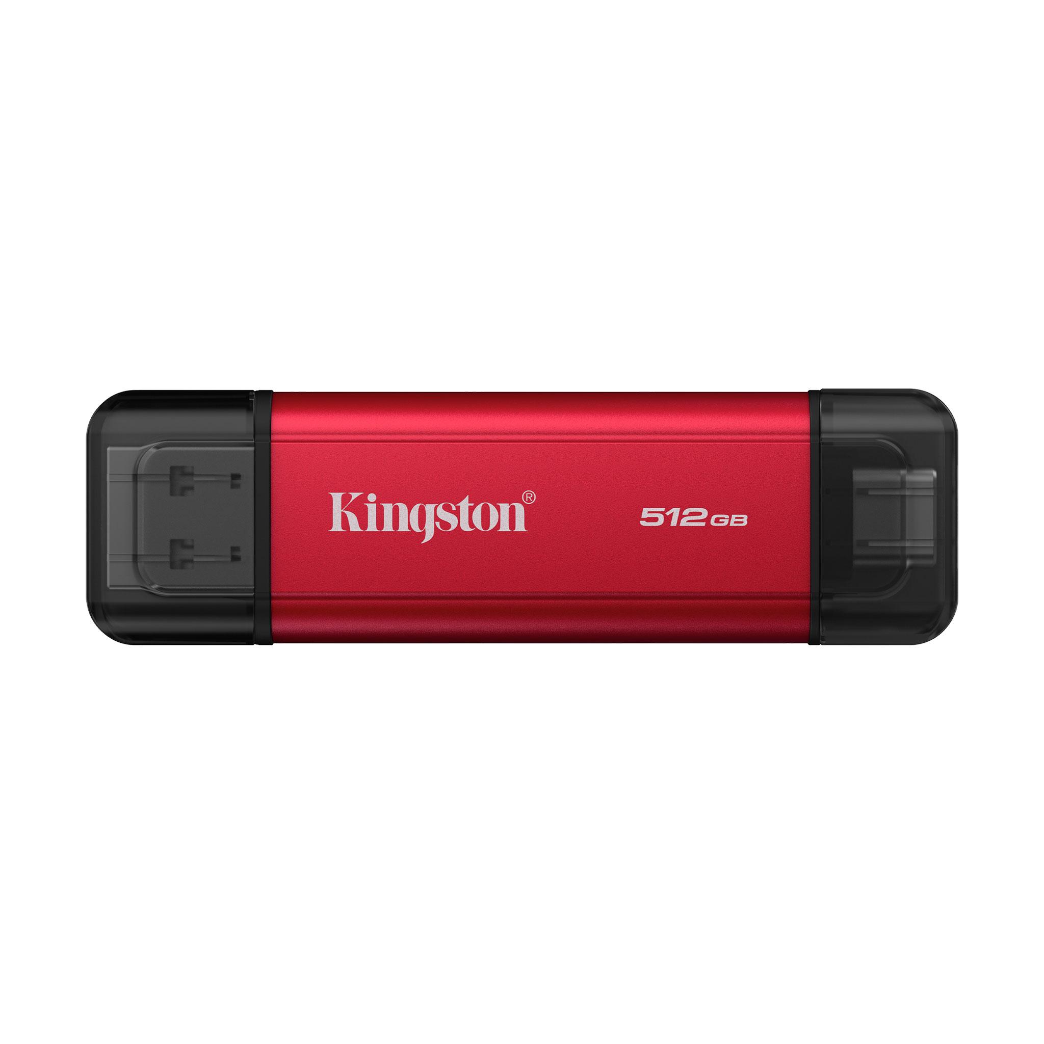 Флаш памет Kingston Dual USB-A/C Portable SSD 512GB - Black/Red 1