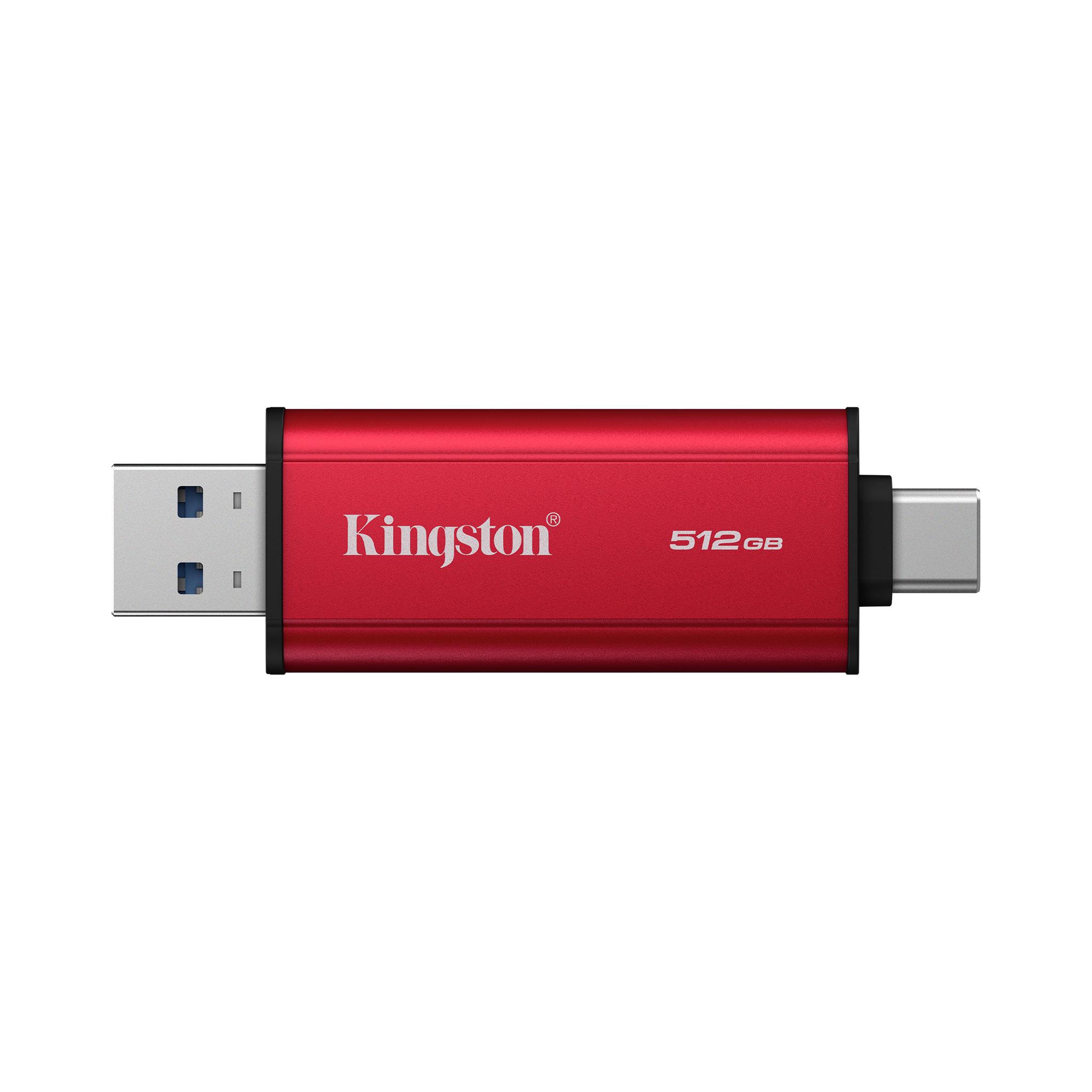 Флаш памет Kingston Dual USB-A/C Portable SSD 512GB - Black/Red 2