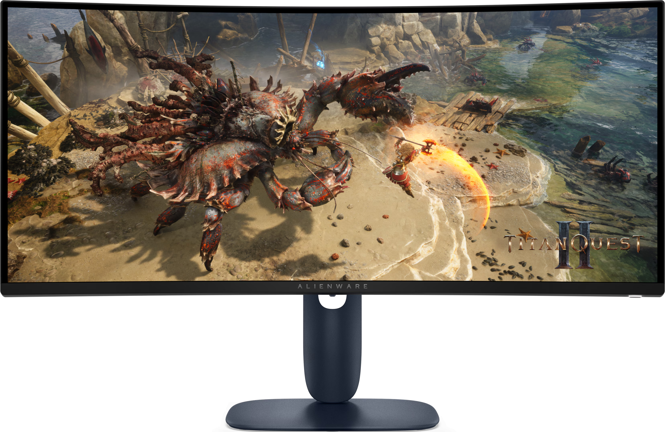 Геймърски монитор Alienware AW3425DWM - 34" inch VA Curved WQHD(3440x1440), 180 Hz, 1ms, FreeSync Premium+ 1