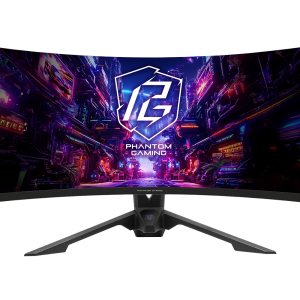 Геймърски Монитор ASRock PG34QRT2B - 34" WQHD (3440x1440) 1500R VA, 180Hz, 1ms 1