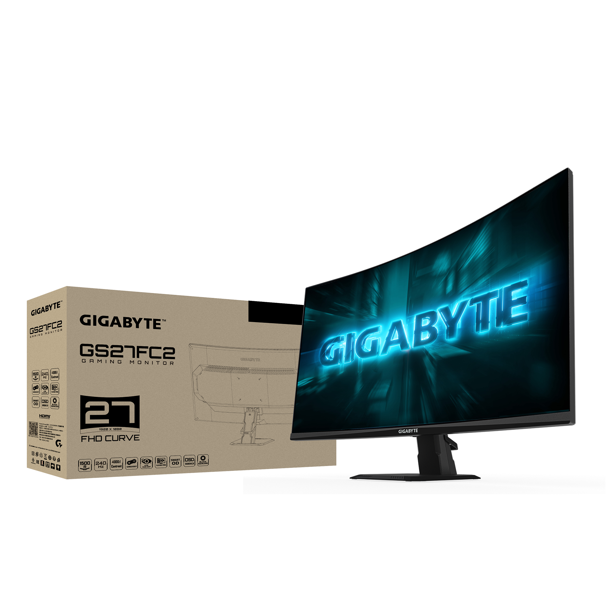 Геймърски Монитор Gigabyte GS27FC2 - 27" VA 1500R FHD(1920x1080), 240Hz, 1ms 7