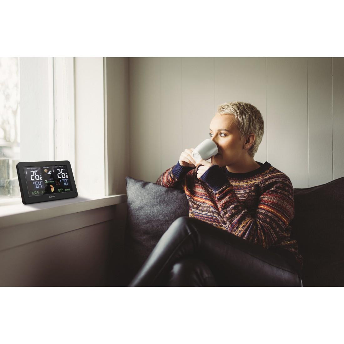 HAMA Електронна метеостанция "Premium", цветен LED дисплей 12