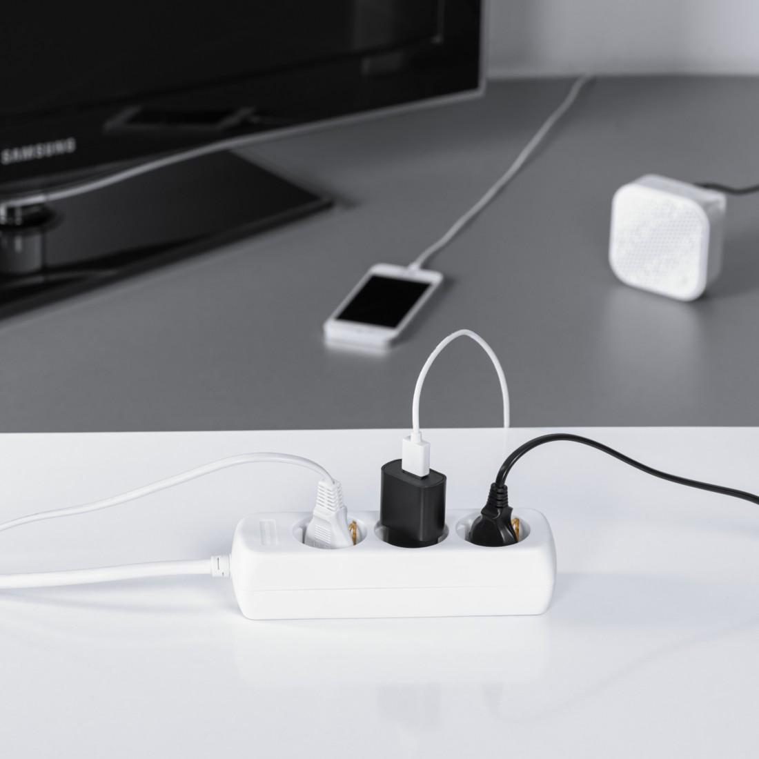 HAMA Разклонител 3 гнезда, 1.4м, бял 10