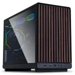 Кутия Lian Li DAN A3-mATX Wood Edition Black, Tempered Glass, Micro Tower 1