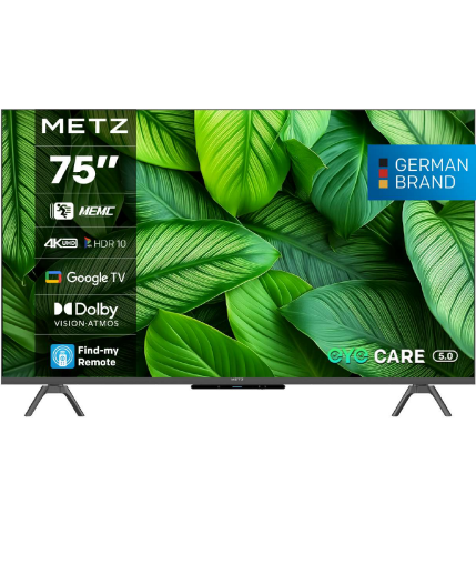METZ Телевизор 75" UHD LED SMART TV, 4K, Google TV, Frameless 3
