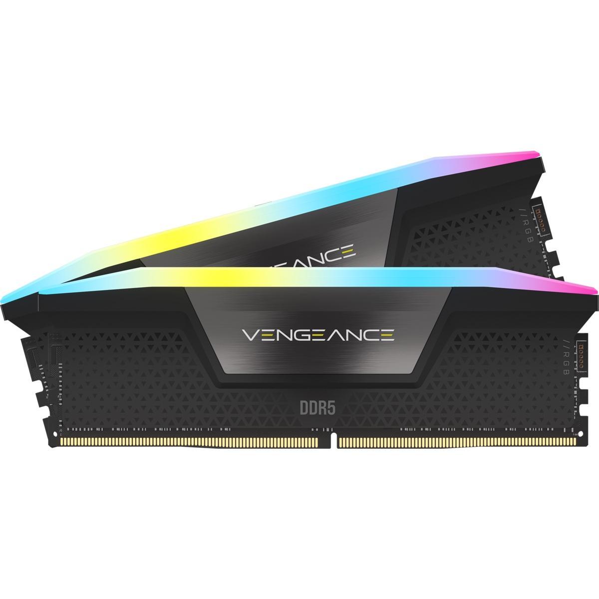 Памет Corsair Vengeance RGB DDR5 32GB (2x16GB) DDR5 6400 MHz CL36, AMD EXPO & Intel XMP 2