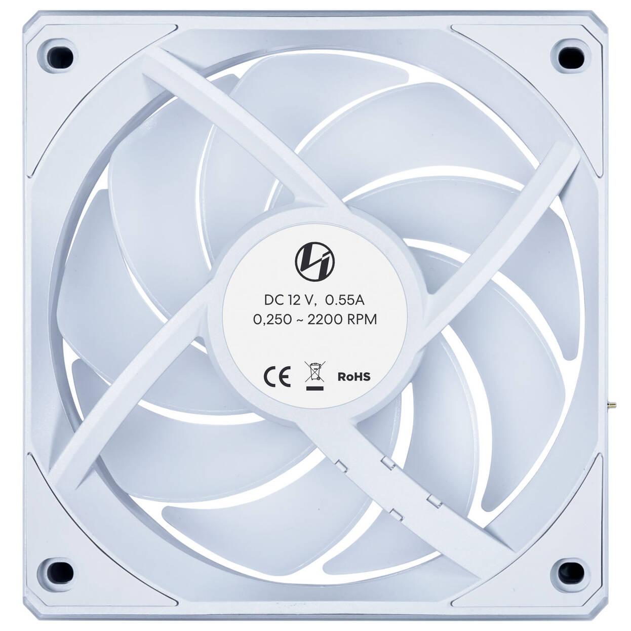 Вентилатор Lian Li UNI FAN CL Wireless ARGB PWM - 120 mm Бял 5