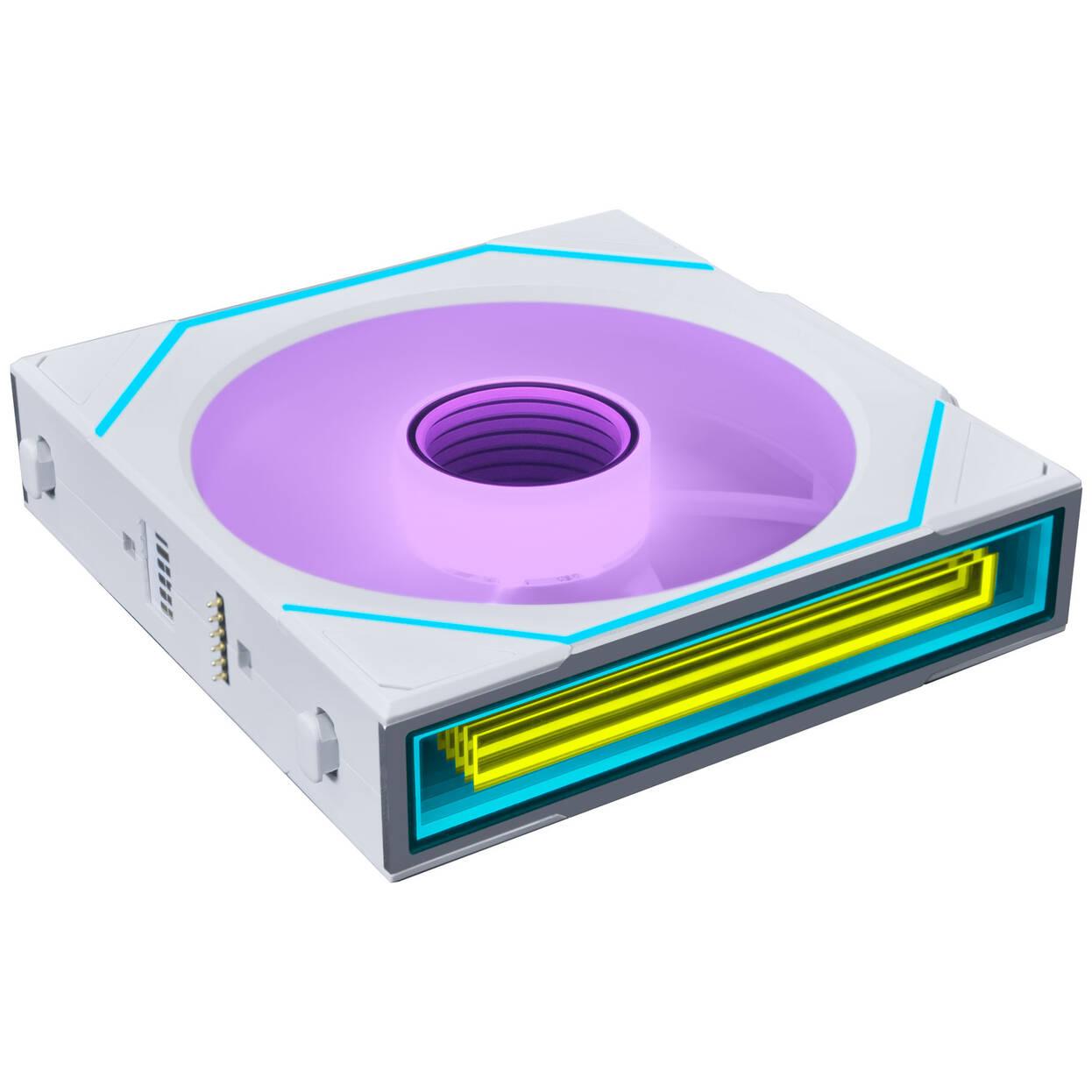 Вентилатори 3бр Lian Li UNI FAN SL-INF Wireless ARGB PWM - 120 mm Бели + Контролер 4