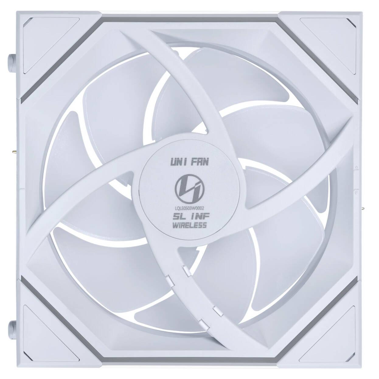 Вентилатори 3бр Lian Li UNI FAN SL-INF Wireless ARGB PWM - 120 mm Бели + Контролер 7