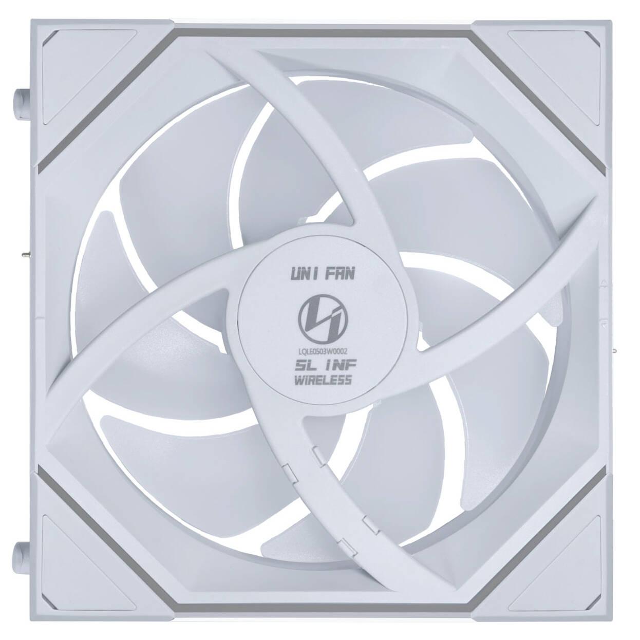 Вентилатори 3бр Lian Li UNI FAN SL-INF Wireless ARGB PWM Reverse - 120 mm Бели + Контролер 7