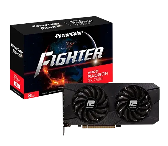 Видео карта POWERCOLOR RX 7600 Fighter V2 8GB GDDR6 6