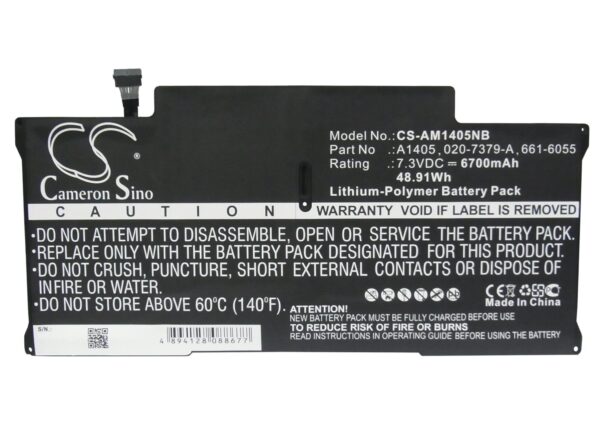Батерия за лаптоп Apple MacBook Air 13" A1466 2012 LiPo 7,3V 6700mAh CAMERON SINO 1
