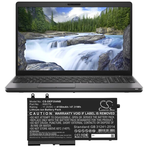 Батерия за лаптоп DELL Inspiron 7506, LATITUDE 5400, Precision M3540 49HG8 LiIon 11,4V 4100mAh CAMERON SINO 1