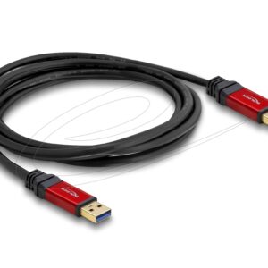 Delock Cable USB 3.2 Type-A male > USB 3.0 Type-A male 3 m metal 1