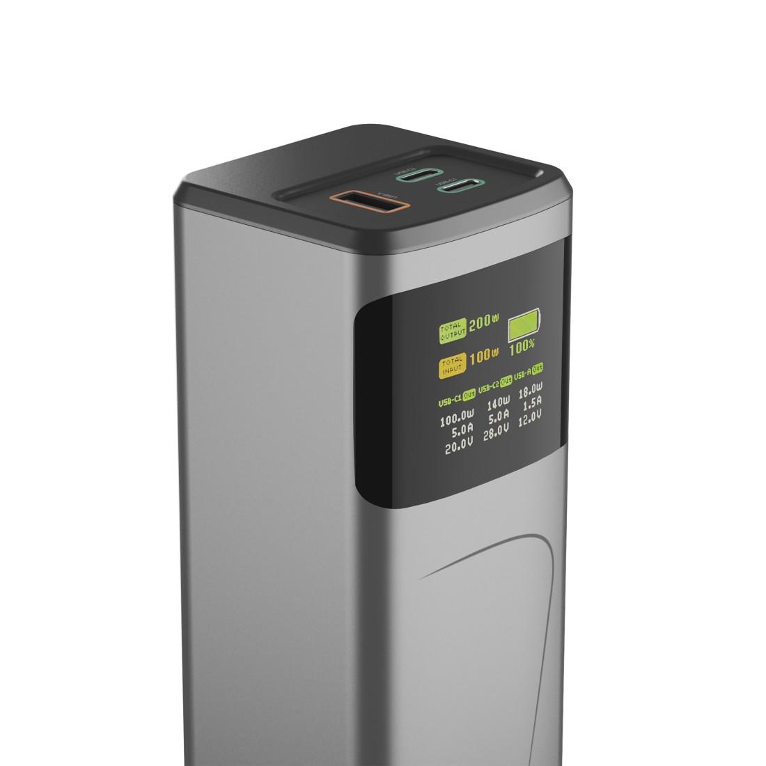 HAMA Външна батерия „High Power“, 200 W, 24000 mAh, 2x USB-C, USB-A, бързо зареждане 13