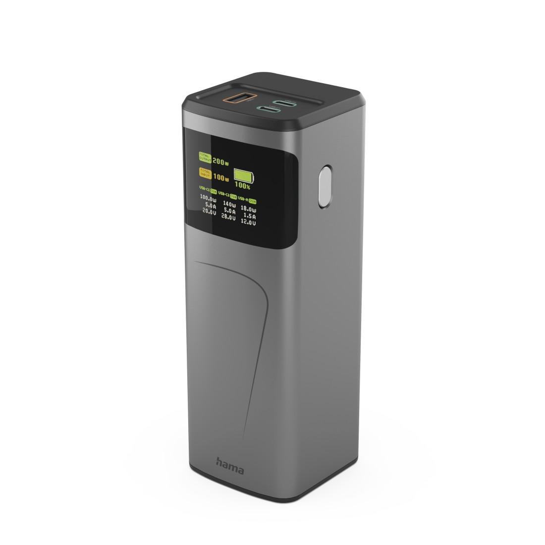 HAMA Външна батерия „High Power“, 200 W, 24000 mAh, 2x USB-C, USB-A, бързо зареждане 14