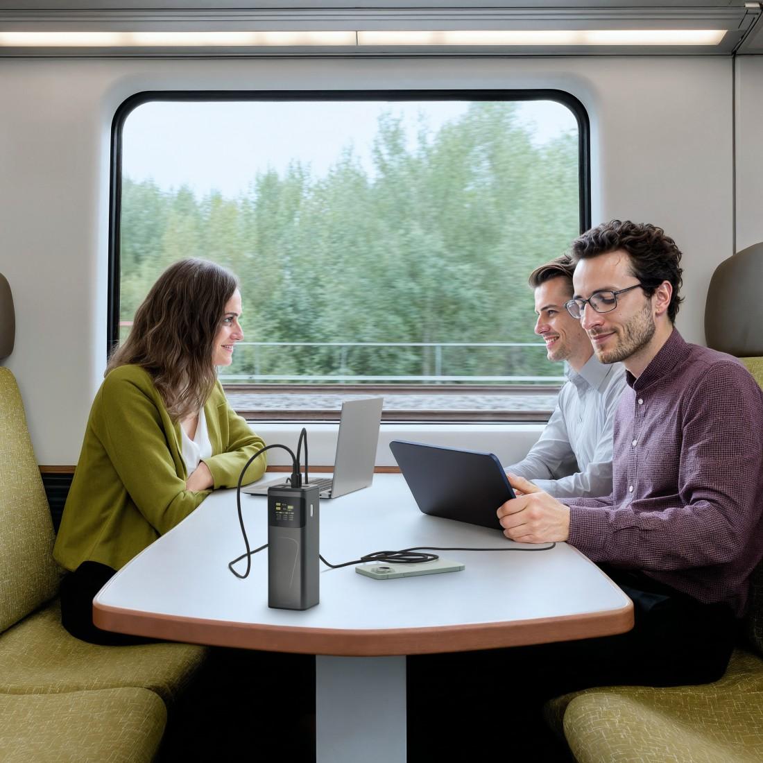 HAMA Външна батерия „High Power“, 200 W, 24000 mAh, 2x USB-C, USB-A, бързо зареждане 8