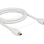 Кабел Delock EASY-USB-A 2.0 мъжко към USB Mini-B мъжко, 1m , бял 1